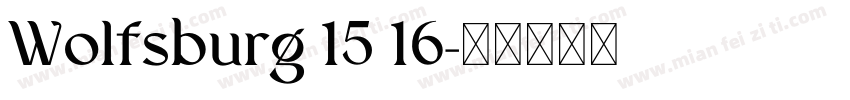 Wolfsburg 15 16字体转换